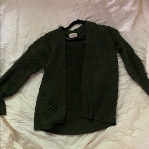 Green cardigan